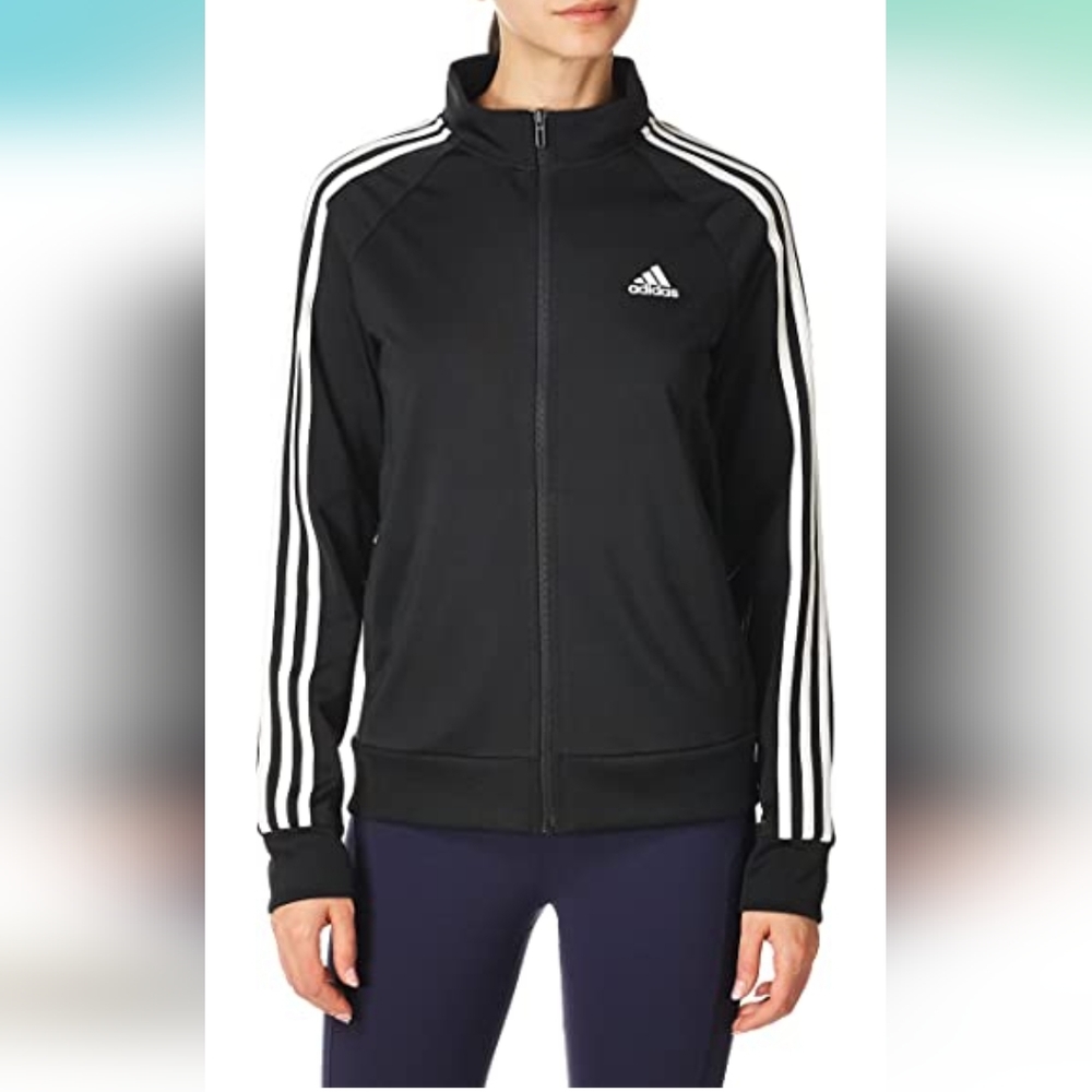 adidas Women's Essentials Warm-Up Slim 3-Stripes Track Top *New without …